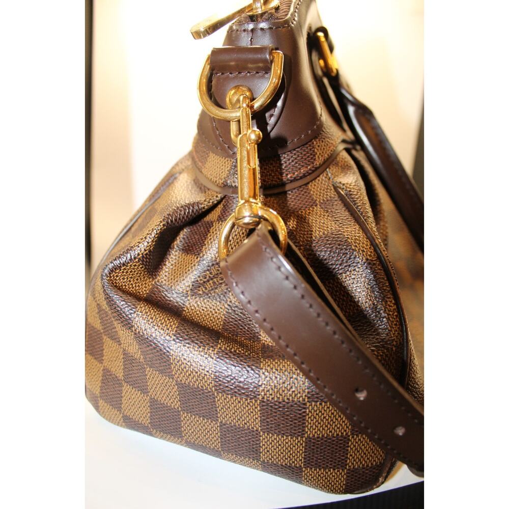 Louis Vuitton Trevi PM Damier Ebene Brown Handbag Satchel Authentic LV - Picture 3 of 16